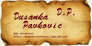 Dušanka Pavković vizit kartica